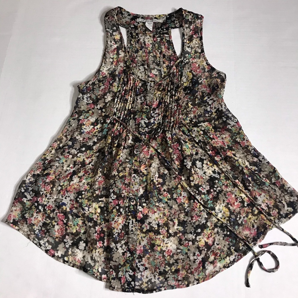 American Rag Cie Flower Tank Top Size S